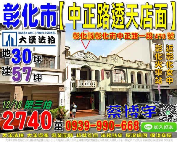 彰化市中正路法拍店面