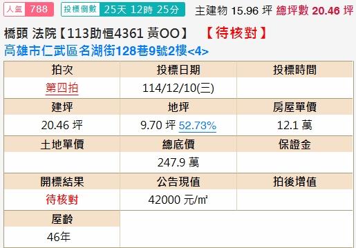 高雄仁武法拍公寓-2