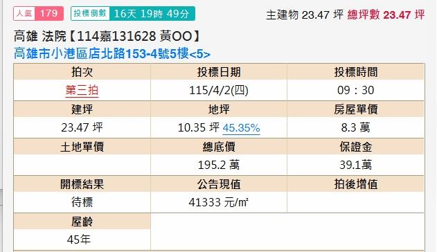 小港法拍公寓-2