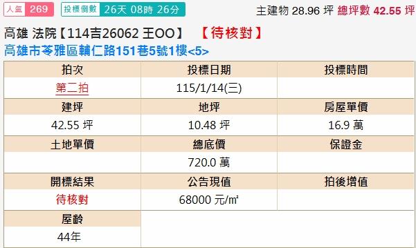 苓雅公寓法拍-2