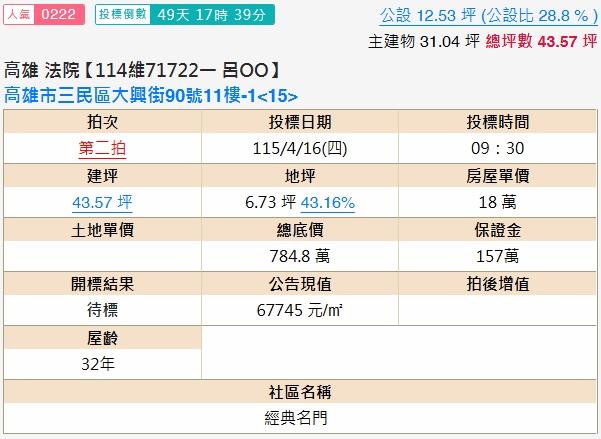 三民區法拍大樓-2