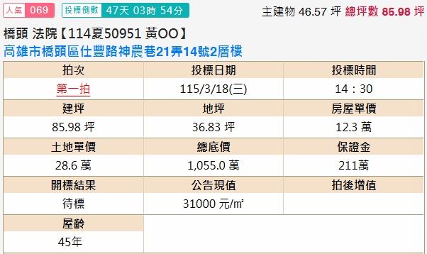 高雄橋頭法拍透天-2