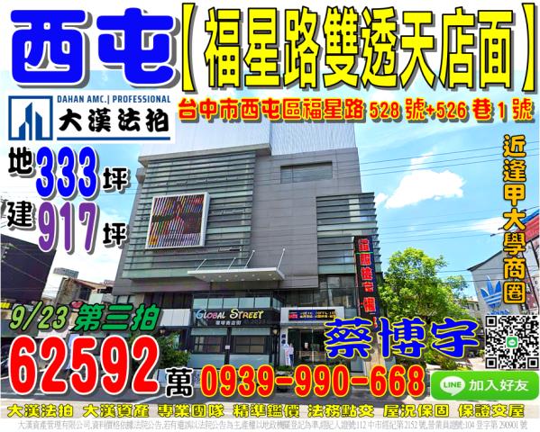 西屯法拍屋福星路店面