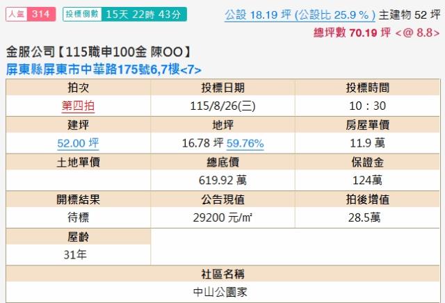 屏東屏東市法拍大樓-2