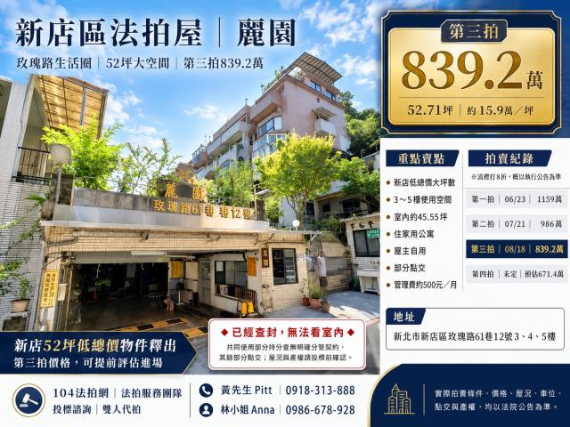 新北新店公寓法拍-1