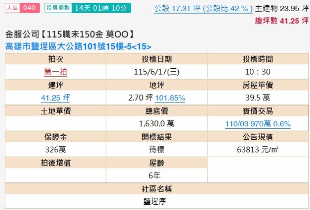 高雄鹽埕法拍大樓-2
