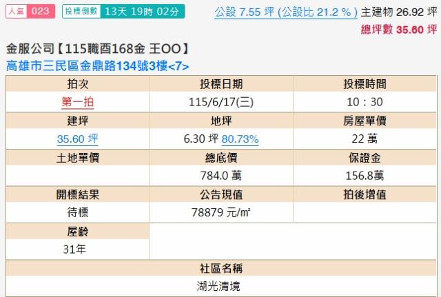 三民區華廈法拍-2