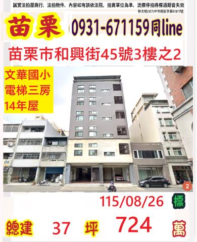 苗栗苗栗市拍賣華廈-1
