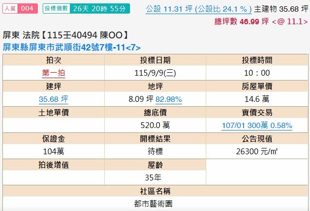 屏東屏東市法拍華廈-2